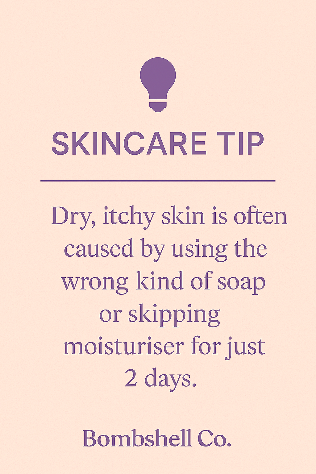picture of a skincare tip for dry skin