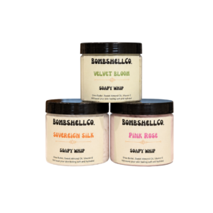 picture of a whipped soap for dry skin BombshellCo
